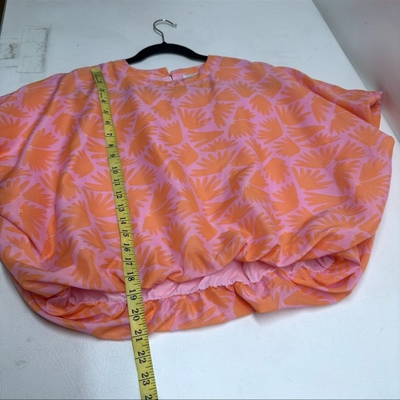 J.Marie dolman floral Orange and Pink Women's crop Top size Small - Picture 7 of 8